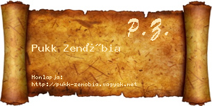 Pukk Zenóbia névjegykártya